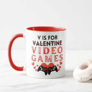 Taza V Es Para Divertidos Juegos De Video Para El Día D
