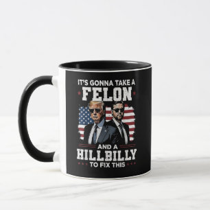 Taza Va a tomar a felon y a hillly Trump Vance