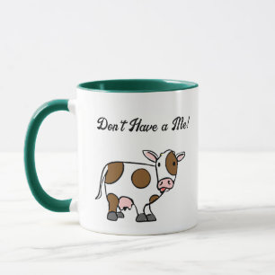 Taza Vaca de dibujos animados divertida con actitud de