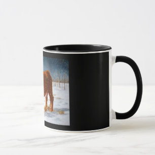 TAZA VACA DE GANADO DE HEREFORD: PINTURA EN COLORES