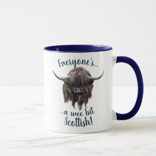 Taza ¡Vaca de la montaña, escocés pequenito del peda