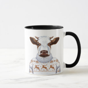 Taza Vaca del suéter del navidad
