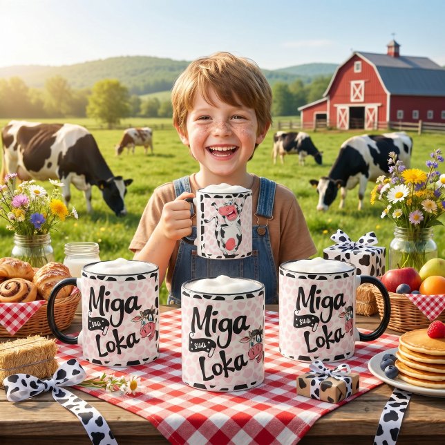 Taza Vaca Divertida “Miga Sua Loka (Subido por el creador)