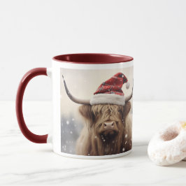 Taza Vaca en feriado de Navidades de Santa Hat