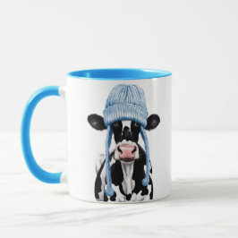 Taza Vaca en un gorra.
