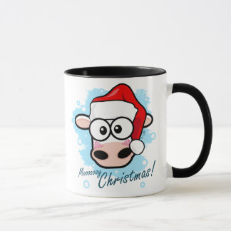 Taza Vaca festiva del navidad de Mooooooy