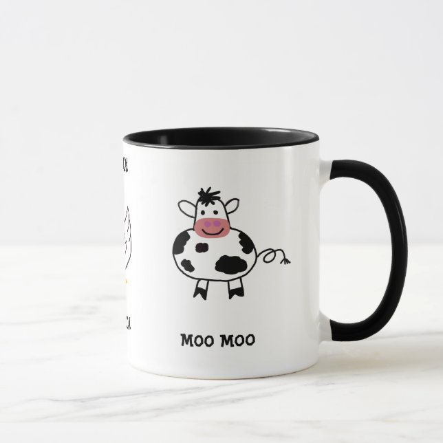 Taza vaca, pato, cerdo, (Derecha)