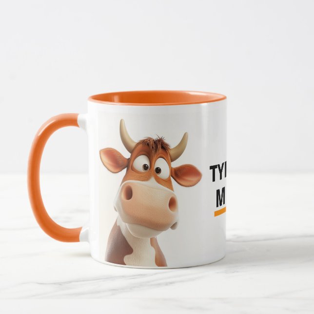 Taza Vaca personalizada con nombre (Izquierda)