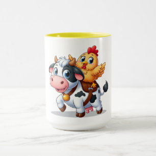 Taza vaca/pollo personalizado lindo