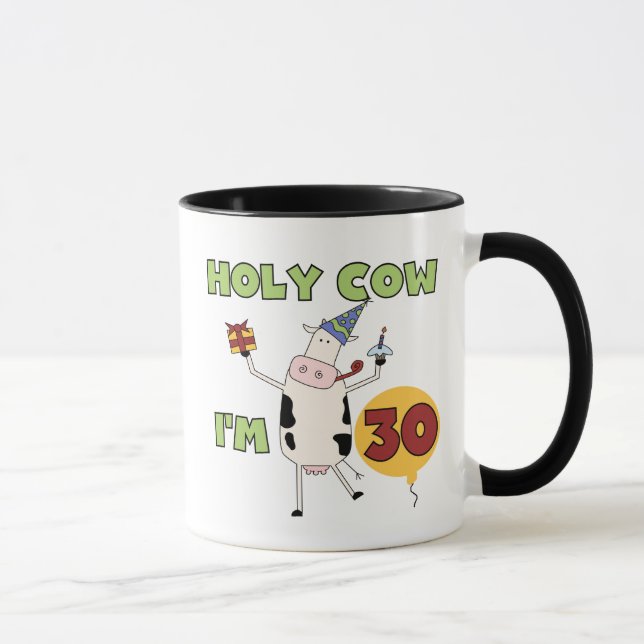 Taza Vaca santa soy 30 camisetas y regalos (Derecha)