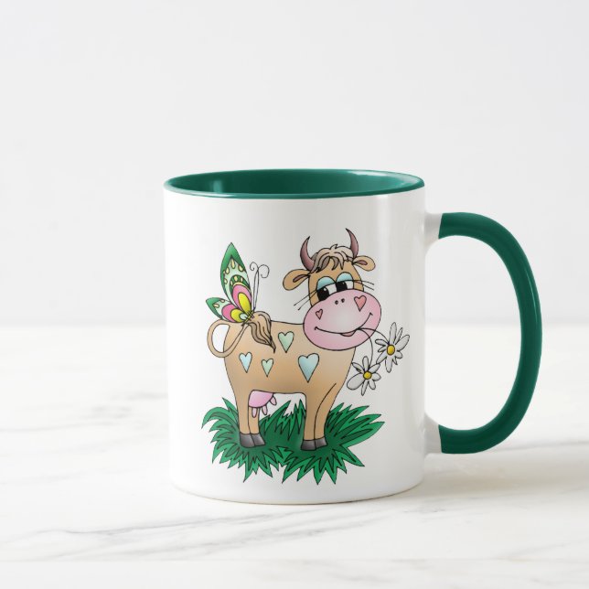 Taza Vaca y mariposa lindas (Derecha)