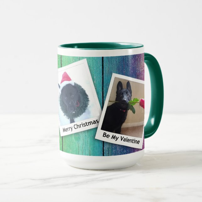 Taza Vacaciones de invierno de pastor negro alemán, ZKA (Anverso derecho)