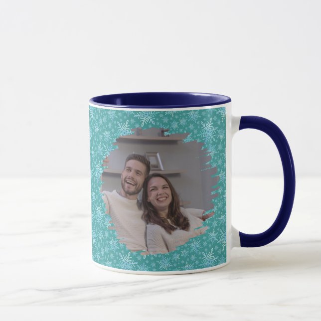 Taza Vacaciones de invierno Navidades de copos de nieve (Derecha)