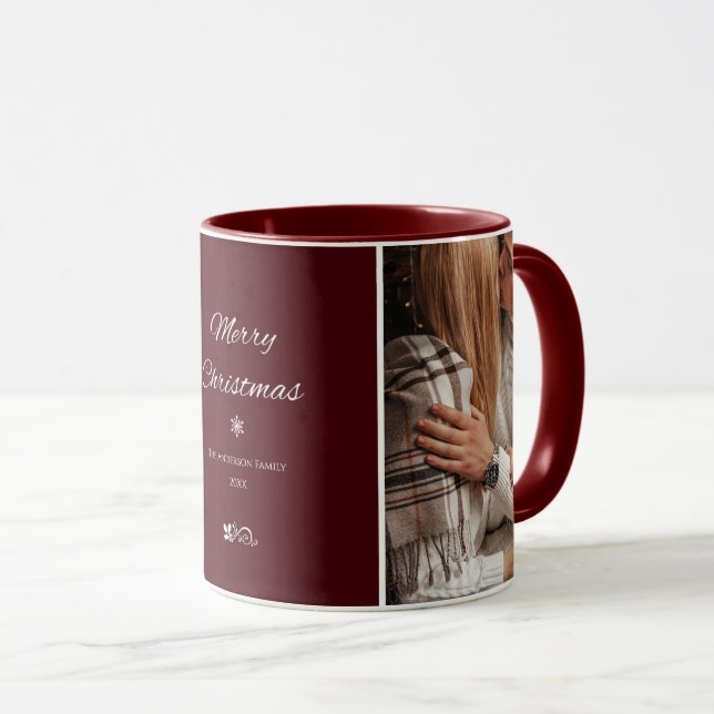 Taza Vacaciones de Navidades oscuros y elegantes de Bor (Anverso derecho)