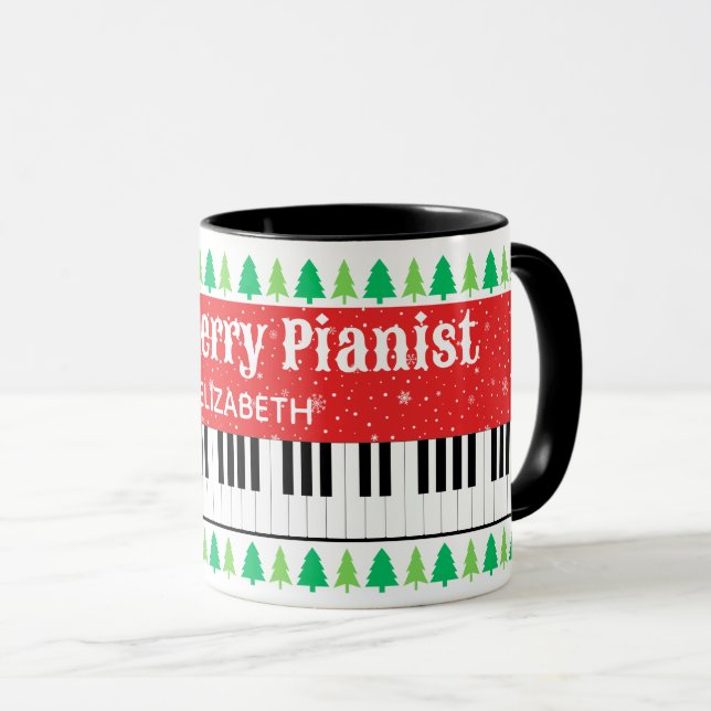 Taza Vacaciones de un pianista de navidad de un moro (Anverso derecho)