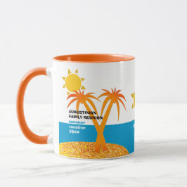 Taza Vacaciones de verano de Reunión Familiar Monograma