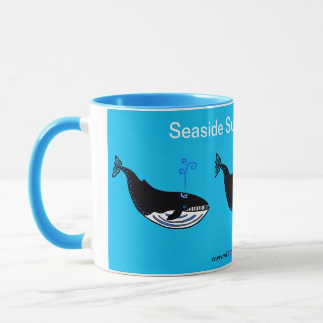 Taza Vacaciones de verano junto al mar - BALLENA azul (Izquierda)