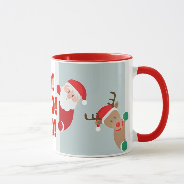 Taza Vacaciones en Santa y Rudolph (Derecha)