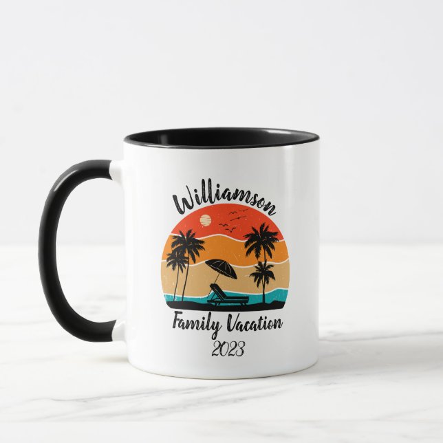 Taza Vacaciones familiares personalizadas (Izquierda)