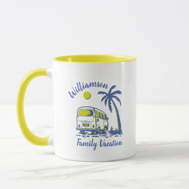 Taza Vacaciones familiares personalizadas (Izquierda)