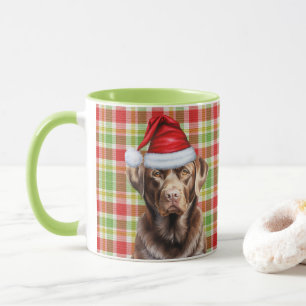 Taza Vacaciones para Navidades de perro de laboratorio