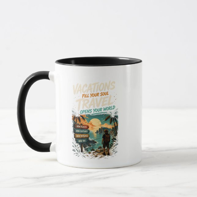 Taza vacaciones y viajes (Izquierda)