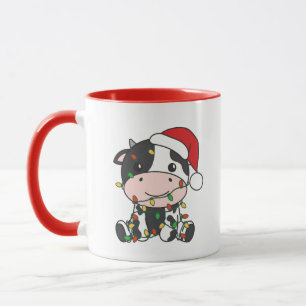 Taza Vacas Navidades de vaca en invierno