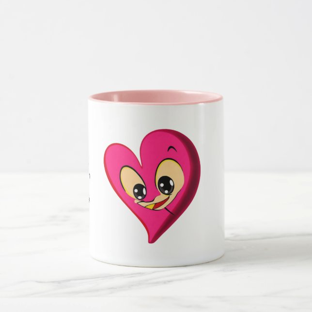 Taza valentina de corazón rojo (Centro)
