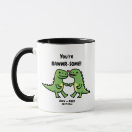 Taza Valentinas de dinosaurios