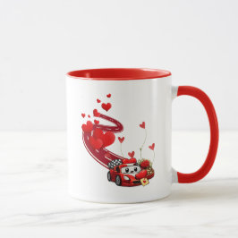 Taza Valentine Celebration Racer Design Cute Mug