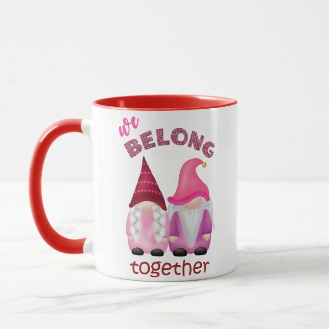 Taza Valentine gnomes: pertenecemos juntos (Izquierda)