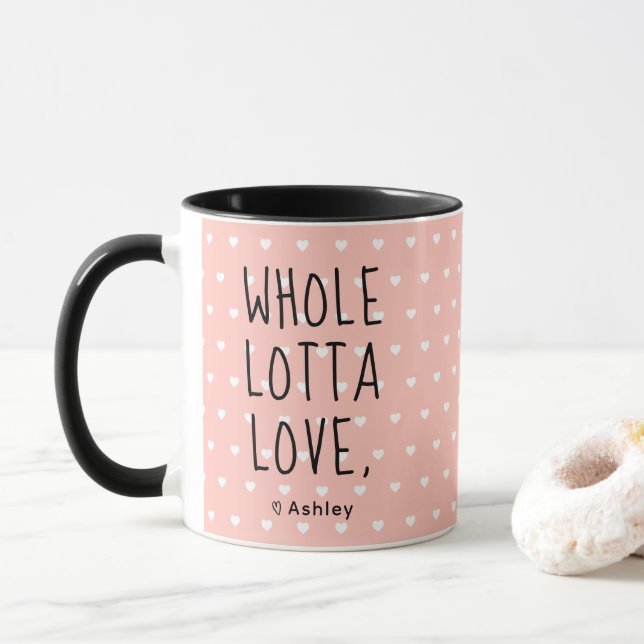 Taza Valentine Lotta entera Love Hearts Pink (Con donut)