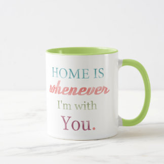 Taza Valentine Mug Home es cuando estoy contigo