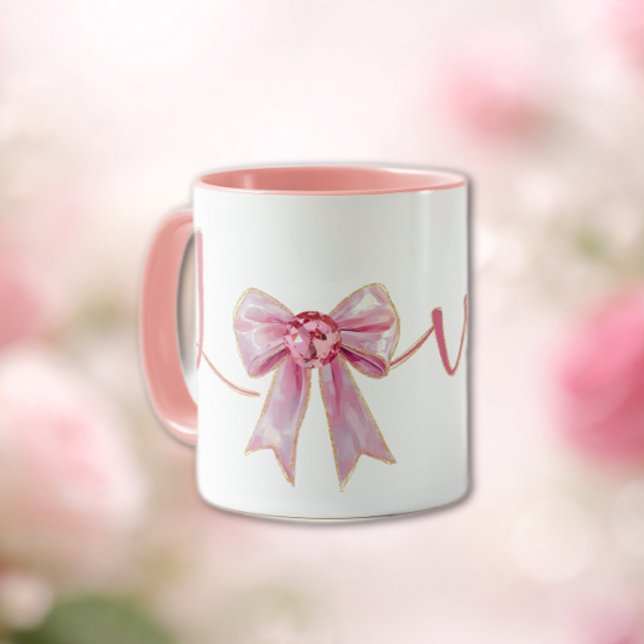 Taza Valentine Pink Bow (Subido por el creador)
