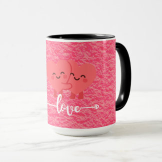 Taza Valentine’s Day Love Mug – Pink Hearts Design