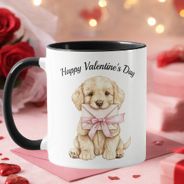 Taza Valentine’s Day Puppy Mug-Cute Dog Valentine Gift