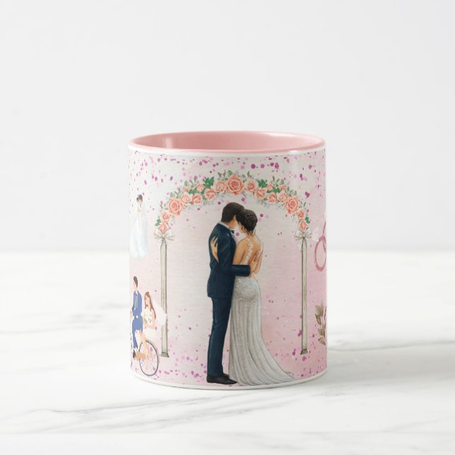 Taza  Valentine’s Day Romantic Couple Silhouette Love  (Centro)