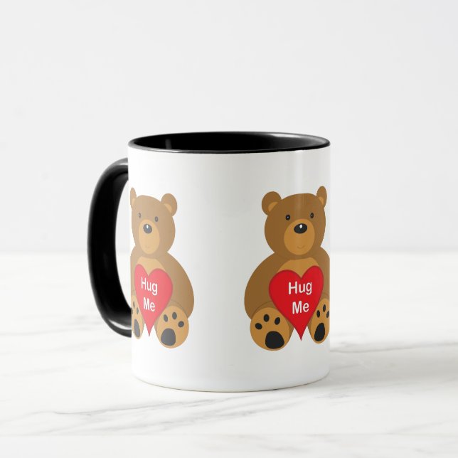 Taza Valentines Teddies (3) llevando palabras de amor (Anverso izquierdo)