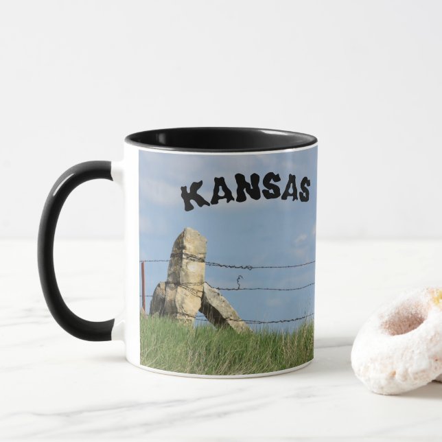Taza Valla de Kansas Stone con tazón de café/Copa (Con donut)