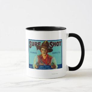 Taza Valle seguro de LabelPotter del cajón de la pera