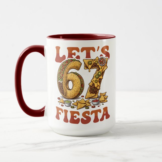Taza Vamos 67 Fiesta Divertido Cinco De Mayo Taco Nacho (Izquierda)