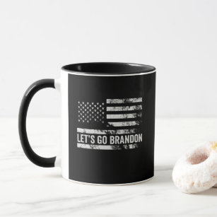 Taza Vamos a Brandon Funny Bandera Patriótica Americana