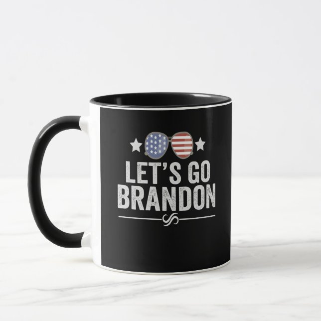 Taza Vamos a Brandon Gafas de Sol Patriótico Americano (Izquierda)