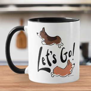 Taza Vamos a cortar la música de perro divertido de Cor