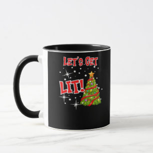 Taza Vamos a encender, idiota divertido, luces Navidade