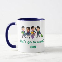 Taza ¡Vamos a la escuela, corre! Gracioso de vuelta a l