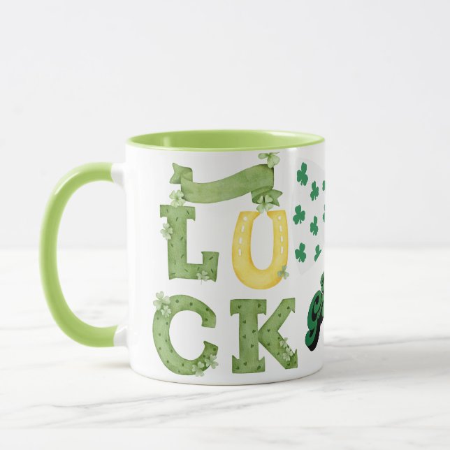 Taza Vamos a volvernos verdes". Lucky St. Patrick's Day (Izquierda)