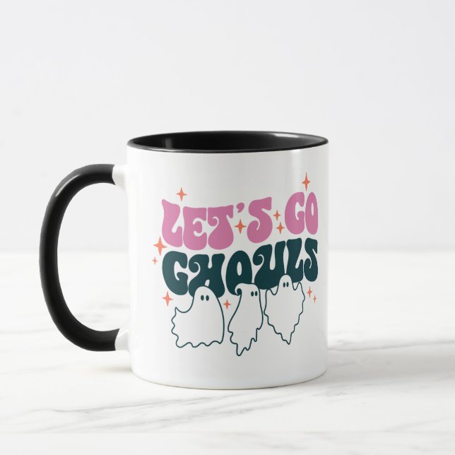 Taza Vamos Ghouls Stars White Halloween (Izquierda)