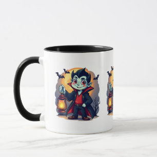 Taza Vampiro lindo con Halloween con linterna Kawaii