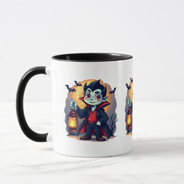 Taza Vampiro lindo con Halloween con linterna Kawaii (Izquierda)